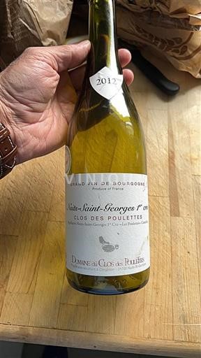 Burgundsko Nespecifikováno Premier Cru Domaine Clos des Poulettes Clos des Poulettes 2012