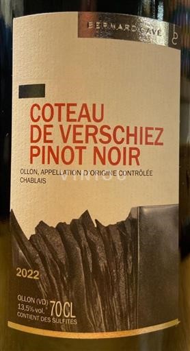 Vaud Chablais DOC Bernard Cavé Côteau de Verschiez pinot noir 2022