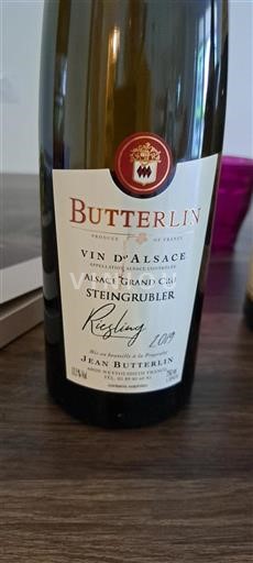 Vin Blanc sec Steingrubler Jean Butterlin 2019 France Alsace Alsace Grand Cru Grand Cru