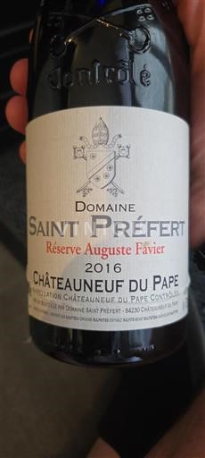 Rhônevallei Châteauneuf-du-Pape Domaine Saint Préfert Réserve Auguste Favier 2016