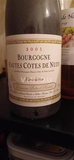 Bourgondië Hautes Côtes de Nuits Domaine Patrick Hudelot Roncières 2001