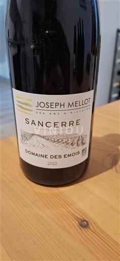 Vallée de la Loire Sancerre Joseph Mellot Domaine des Emois 2022