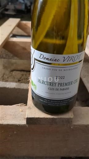 Bourgogne Mercurey Premier Cru Domaine Virot Clos de Paradis 2022
