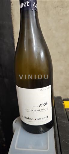 Vin Blanc demi-sec A°108 Antoine Armanet 2022 France Vallée du Rhône Costières-de-nîmes