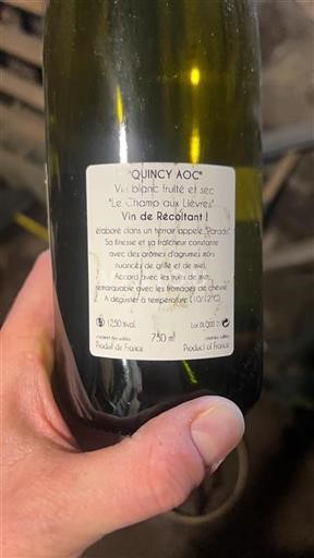 Vallée de la Loire Quincy Le Champ aux Lièvres 2021