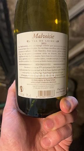 Vallée de la Loire Coteaux-d'ancenis Les Vignerons de la Noëlle Malvoisie 2021