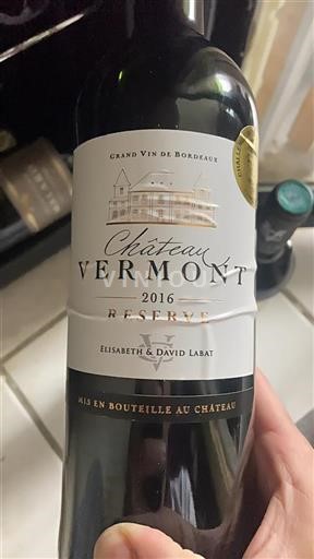 Bordeaux Château Vermont Réserve 2016