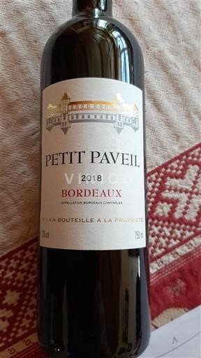Burdeos Bordeaux Petit Paveil 2018