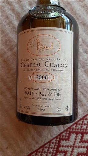 Vin Blanc sec Baud Père & Fils 2006 France Jura Château-chalon Grand Cru