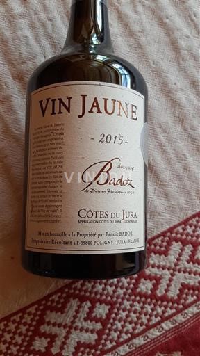 Jura Côtes du Jura Domaine Badoz Vin Jaune 2015