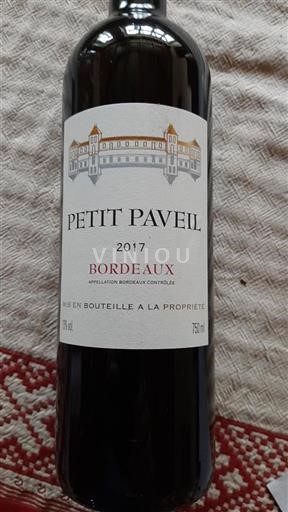 Burdeos Bordeaux Petit Paveil 2017