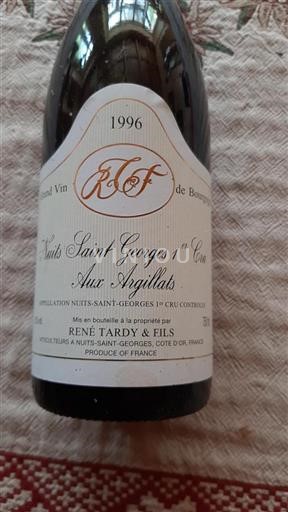 Burgundi Nuits-saint-georges Premier Cru René Tardy & Fils Aux Argillats 1996