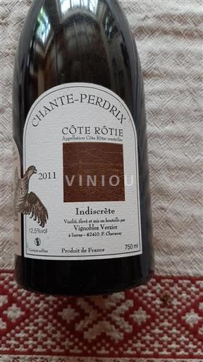 Rhônevallei Côte-rôtie Vignobles Verzier Indiscrète 2011