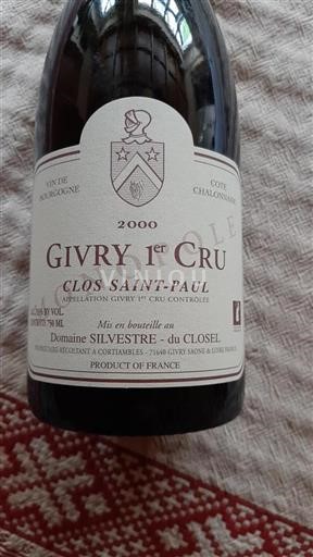 Burgundija Ni doloceno Premier Cru Domaine Silvestre du Closel Clos Saint-Paul 2000