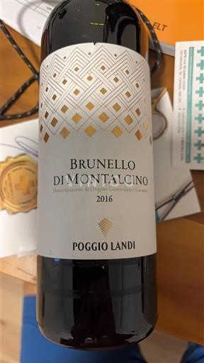 Tuscan Wines Brunello di Montalcino Poggio Landi 2016