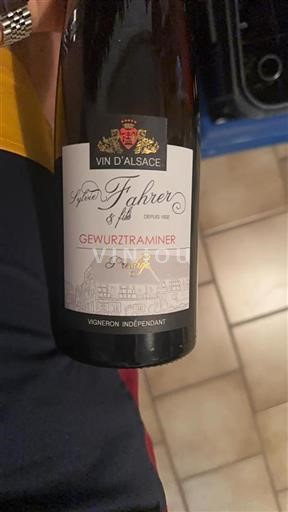 Vin Blanc sec Prestige Domaine Sylvie Fahrer & Fils 2023 France Alsace Gewurztraminer Grand Cru
