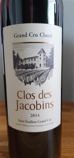 Bordeaux Saint-Émilion Grand Cru Grand Cru Clos des Jacobins 2014