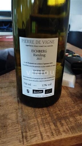 Alsace Not Specified Grand Cru Pierre de Vigne Eichberg 2022