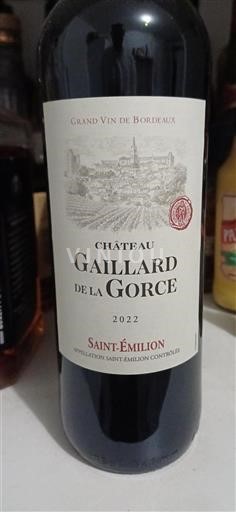 Burdeos Saint-Émilion Château Gaillard de la Gorce 2022