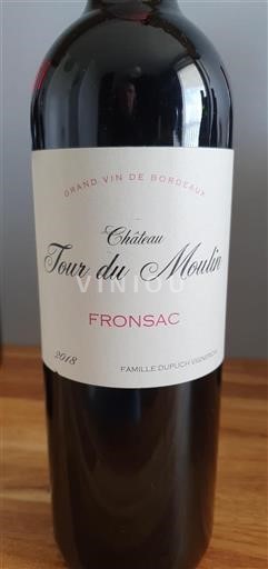 Bordeaux Fronsac Château Tour du Moulin 2018