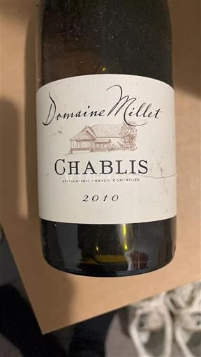 Bourgogne Chablis Domaine Millet 2010