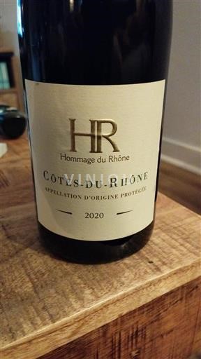 Rhônedalen Côtes du Rhône Hommage du Rhône 2020