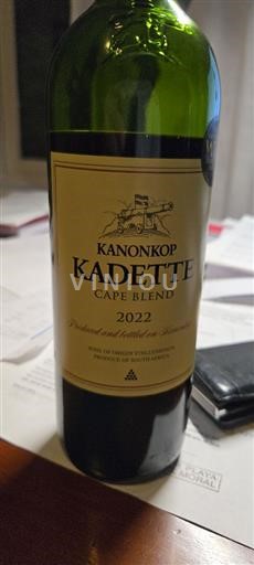 Vin Rouge sec 2022 Kanonkop 2022 Afrique du Sud Région côtière Stellenbosch