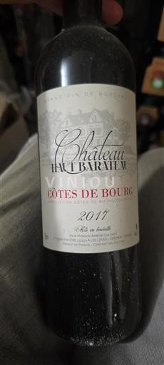 Bordeaux Côtes-de-bourg Château Haut Barateau 2017