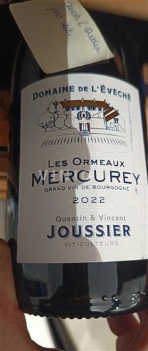 Borgogna Mercurey Domaine L'Évêché Les Ormeaux 2022