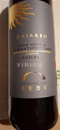 Toscane Vino Nobile di Montepulciano Cantina del Redi Briareo 2018