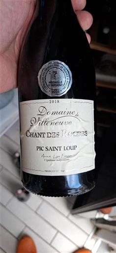 Languedoc Pic-saint-loup Villeneuve Chant des Roches 2018