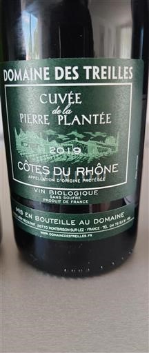 Valle del Rodano Côtes-du-Rhône Domaine Des Treilles de la Pierre Plantée 2019