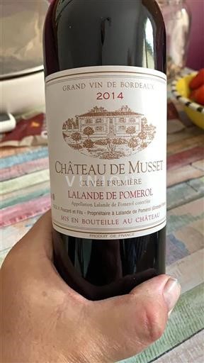 Bordeaux Lalande-de-pomerol Château Musset Première 2014