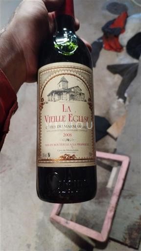 Vin Rouge sec La Vieille Eglise Cave du Marmandais 2008 France Sud-Ouest Côtes-du-marmandais