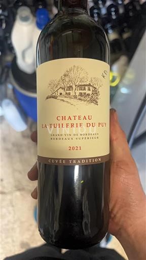 Bordeaux Bordeaux Supérieur Château La Tuilerie du Puy Tradition 2021