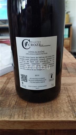 Údolí Rhôny Côtes-du-Rhône Domaine Nicolas Croze Notre Dame de Mélinas 2019