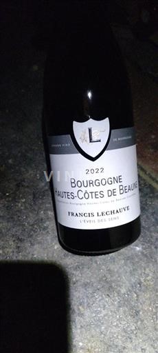Bourgogne Hautes Côtes de beaune Francis Lechauve L'éveil des sens 2022