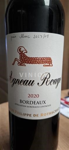 Bordeaux Baron Philippe de Rothschild Agneau Rouge 2020