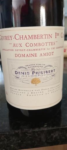Bourgogne Gevrey-chambertin Premier Cru Domaine Amiot Aux Combottes Ikke årgangsbestemt