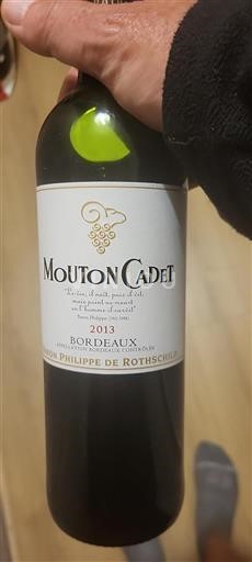 Bordeaux Baron Philippe de Rothschild Mouton Cadet 2013