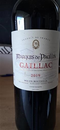Sudoeste Gaillac Marquis de Paulin 2019