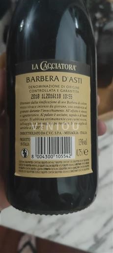 Piémont Barbera d'Asti La Cacciatora 2018