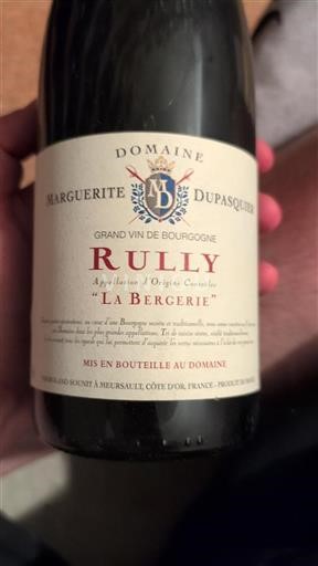 Bourgondië Rully Domaine Marguerite Dupasquier La Bergerie Niet-geïntegreerd