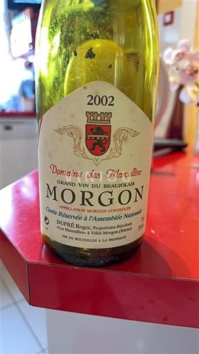 Beaujolais Morgon Domaine Des Marcellins Réservée à l'Assemblée Nationale 2002