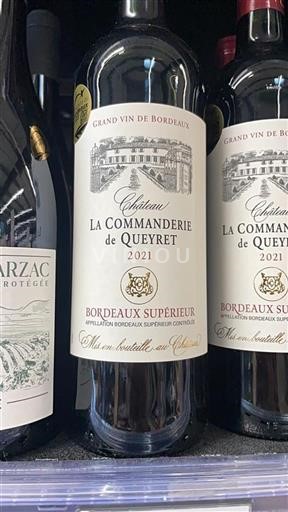 Bordéus Bordeaux Superior Château La Commanderie de Queyret 2021