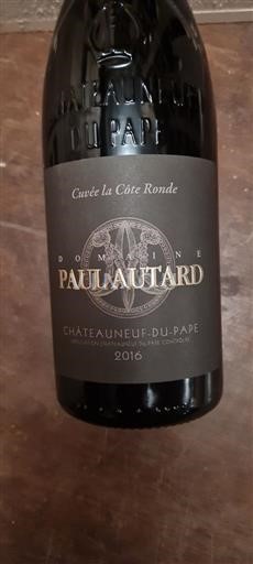 Rhône Valley Châteauneuf-du-Pape Domaine Paul Autard la Côte Ronde 2016