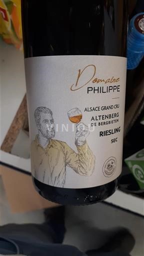 Vin Blanc sec Domaine Philippe 2018 France Alsace Alsace Grand Cru Grand Cru