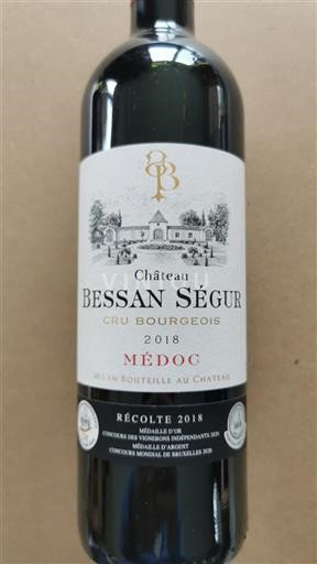 Bordeaux Médoc Cru Bourgeois Château Bessan Ségur 2018