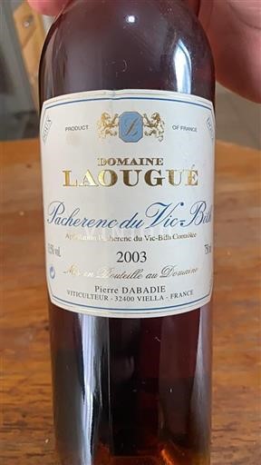 Lounais-Ranska Pacherenc-du-vic-bilh Domaine Laougoué 2003