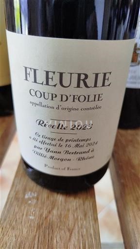 Beaujolais Fleurie Coup Folie 2023